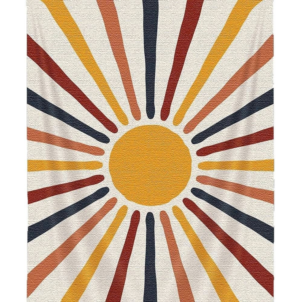 Bohemian Sun Tapestry Fibre synthétique Retro Decor
