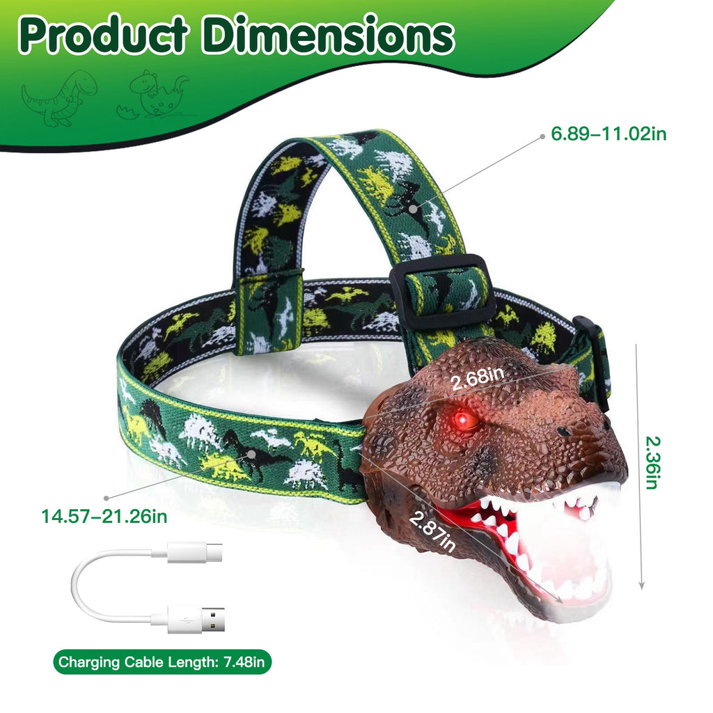 Lampe de poche dinosaure 1Pc Dinosaure pour enfants Lampe de poche dinosaure avec son Roar 4 mode