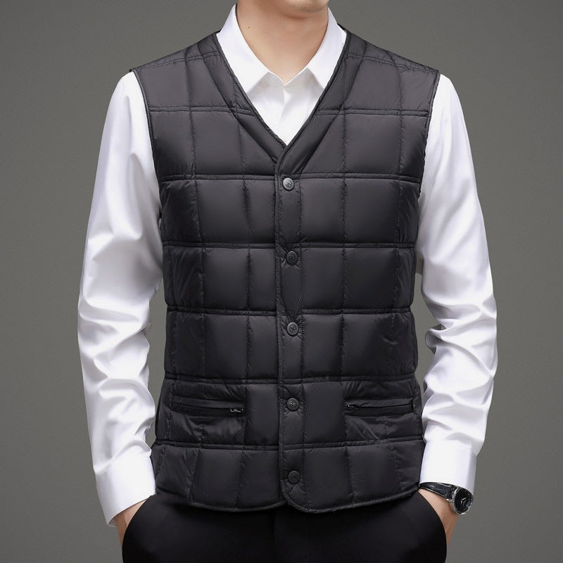 Vest Wistcoat Thermal Liner Dad-style Plus-size Vest