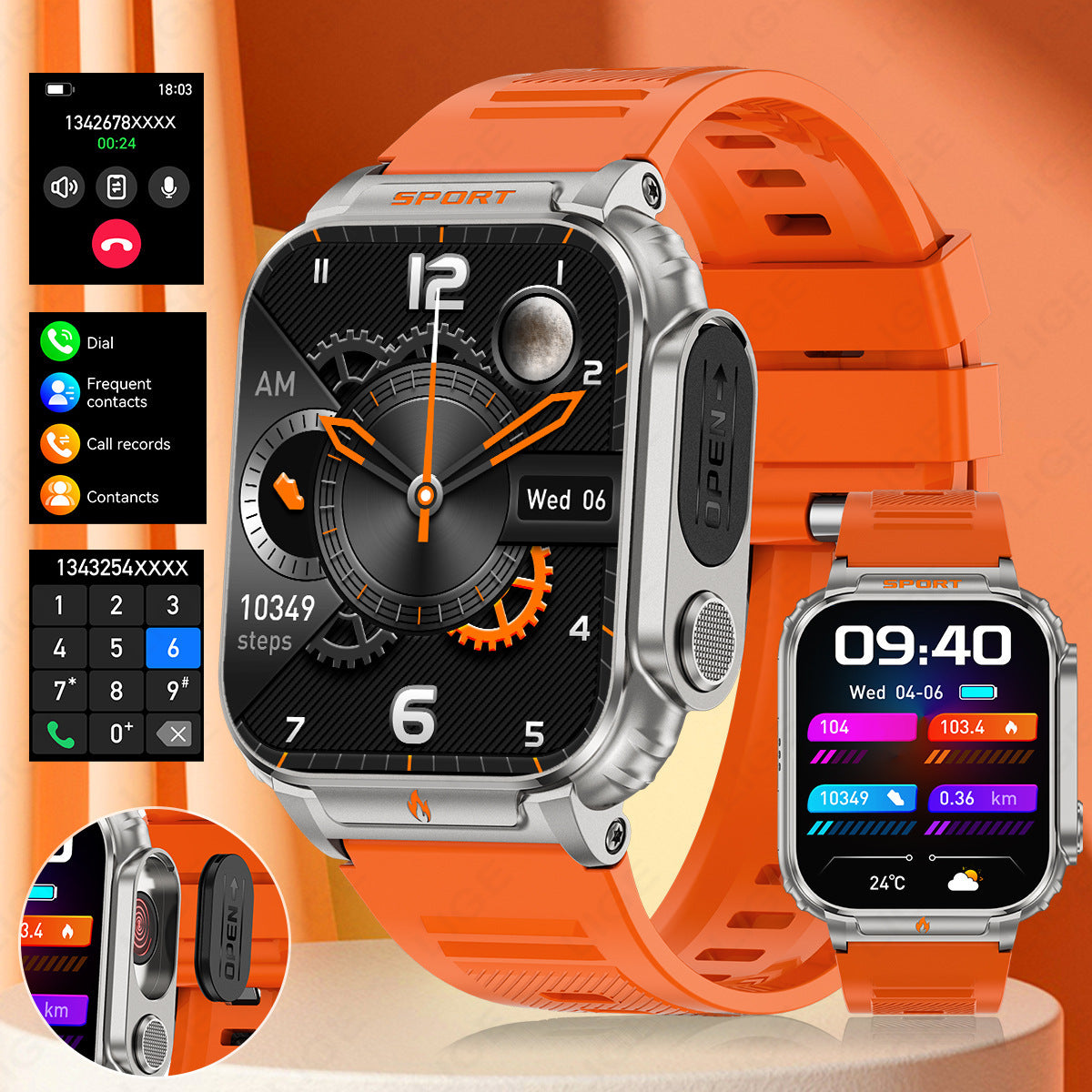 P60 2-en-1 Outdoor Sports Smartwatch