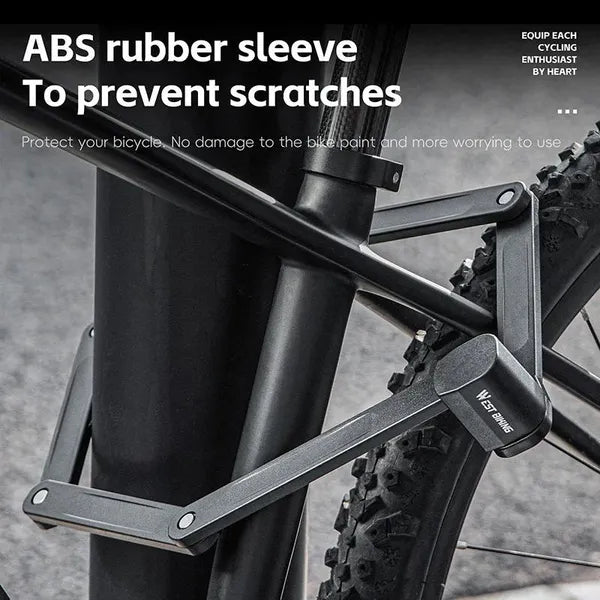 Verrouillage de pliage de vélo 2 clés 87cm de haute sécurité alliage de verrouillage en acier pour VTT vélo de route E-Bike A