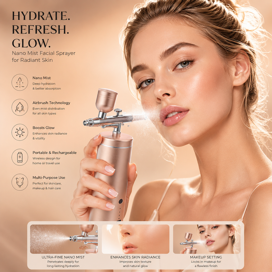 Soulevez le visage, pulvérisateur visage Nano Mist de tatouage, Jet d'oxygène, Mini Kit compresseur d'air, Airbrus