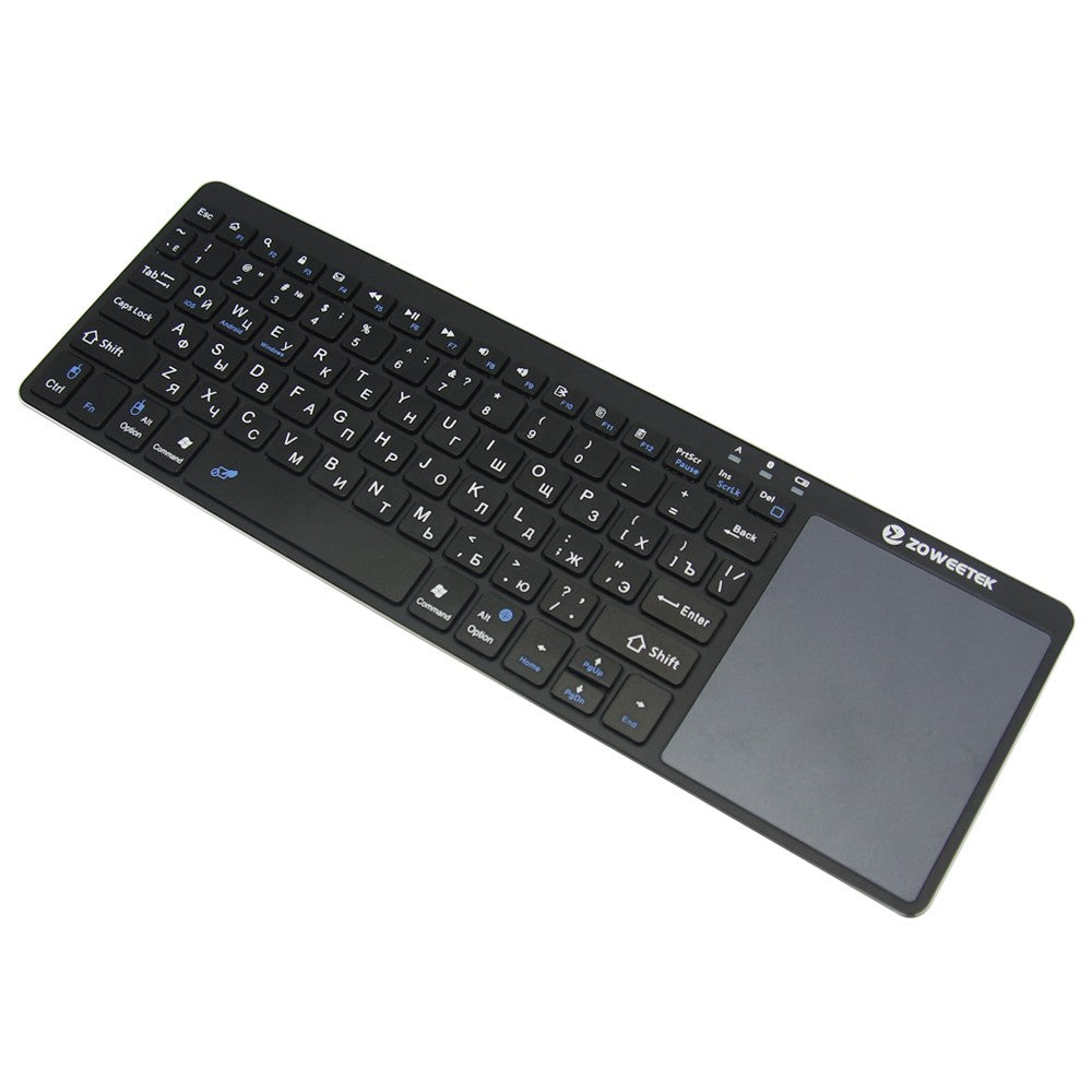 Zoweetek k12bt-1 Mini sans fil Bluetooth clavier Russe Anglais Espagnol Touchpad Pour Sma