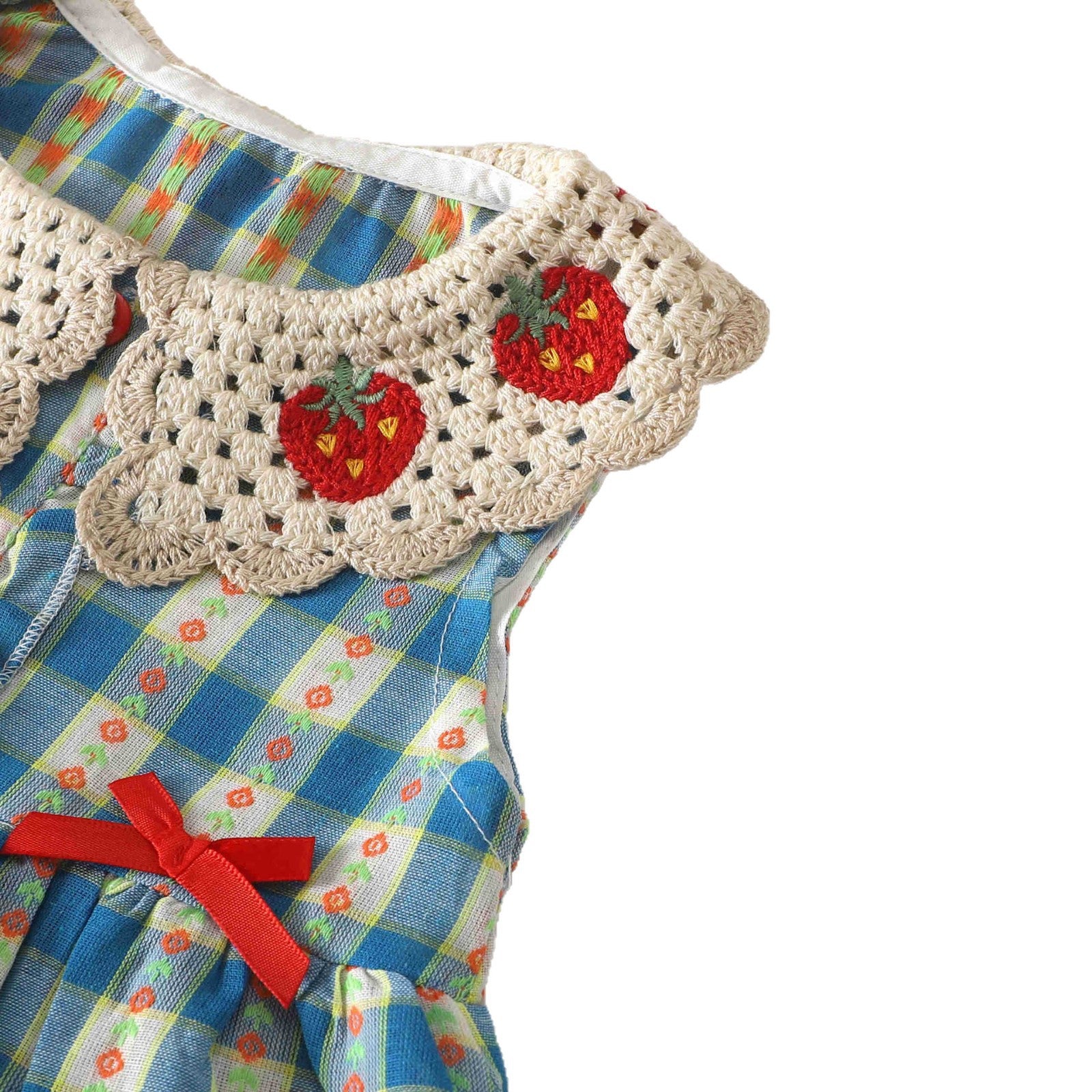 Ensemble de vêtements pour enfants sans manches et sans manches en col de dentelle