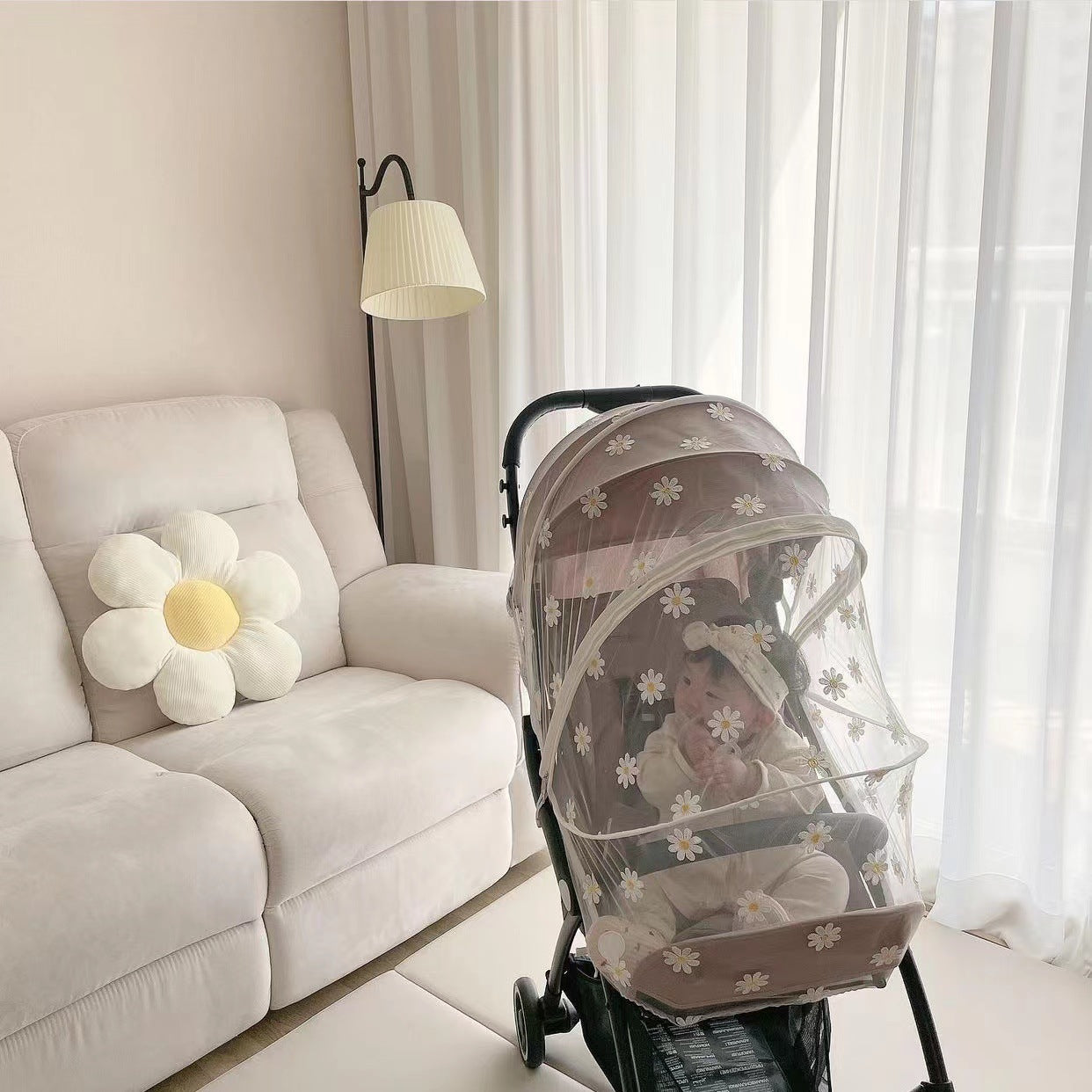 Infantile Mosquito Net Poussette pour bébé universelle de type complet respirant