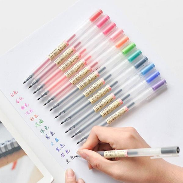 Set de 12 morceaux de stylo de gel Muji