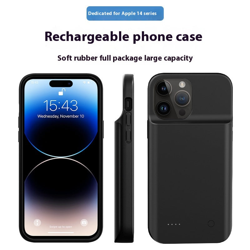 Banque d'alimentation sans fil pour téléphone mobile de la batterie à attelle de fond de boîtier souple