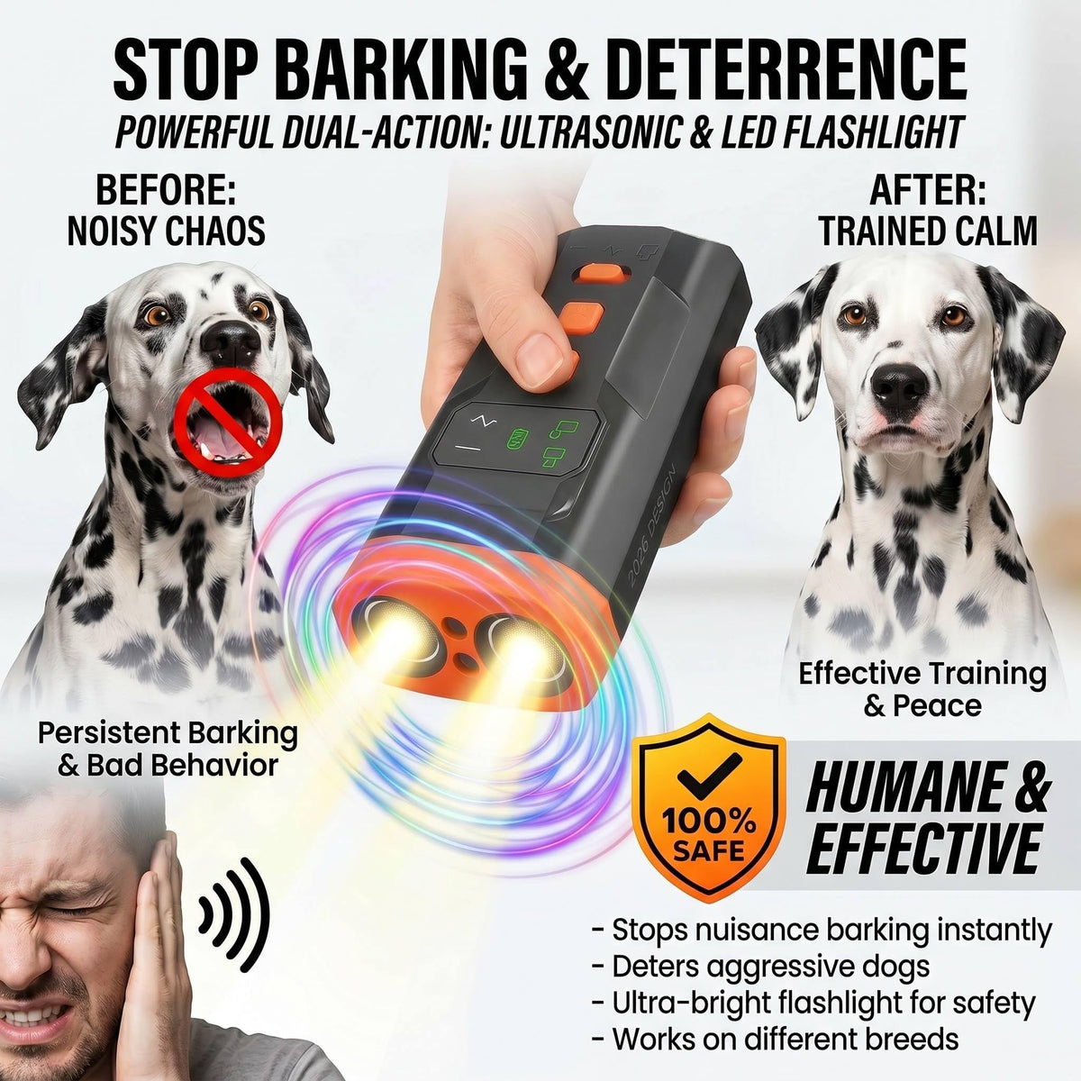 Déterrent d'écorce de chien ultrasonique