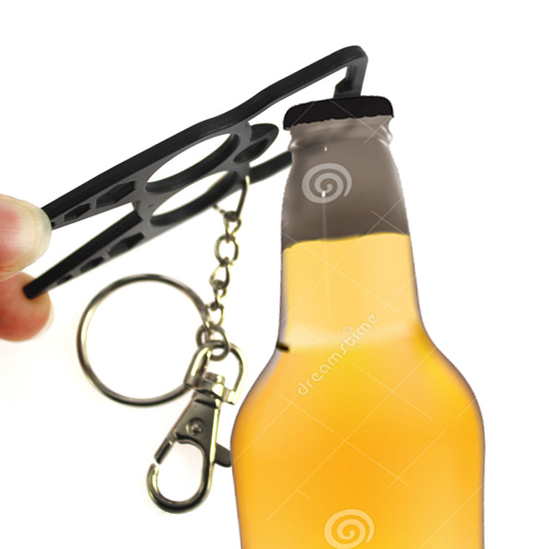 Ouvre-bouteille en alliage de zinc à porte-clés multifonctions