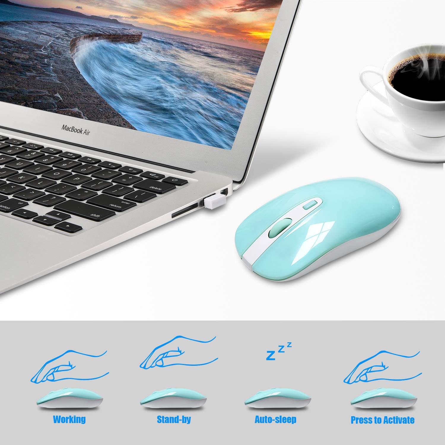 Jeu de souris clavier sans fil de mode 2.4G mince accessoires de bureau portable