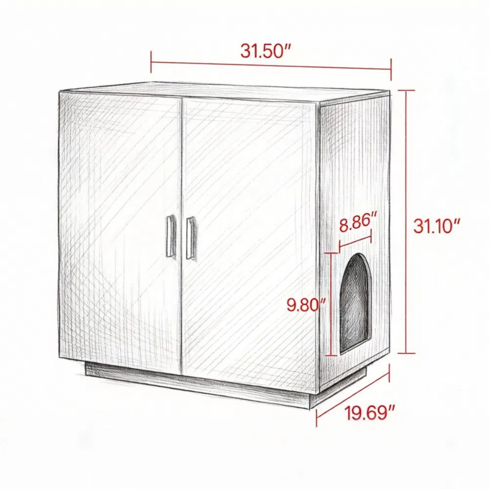 Armoire en bois pour chats