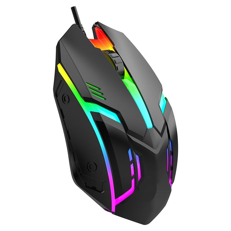 E-sports Poidsed Wired Mouse USB Laptop Game Grande souris