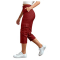 Pantalon de Capri pour les voyages occasionnel à haute hauteur, en forme de fret droit
