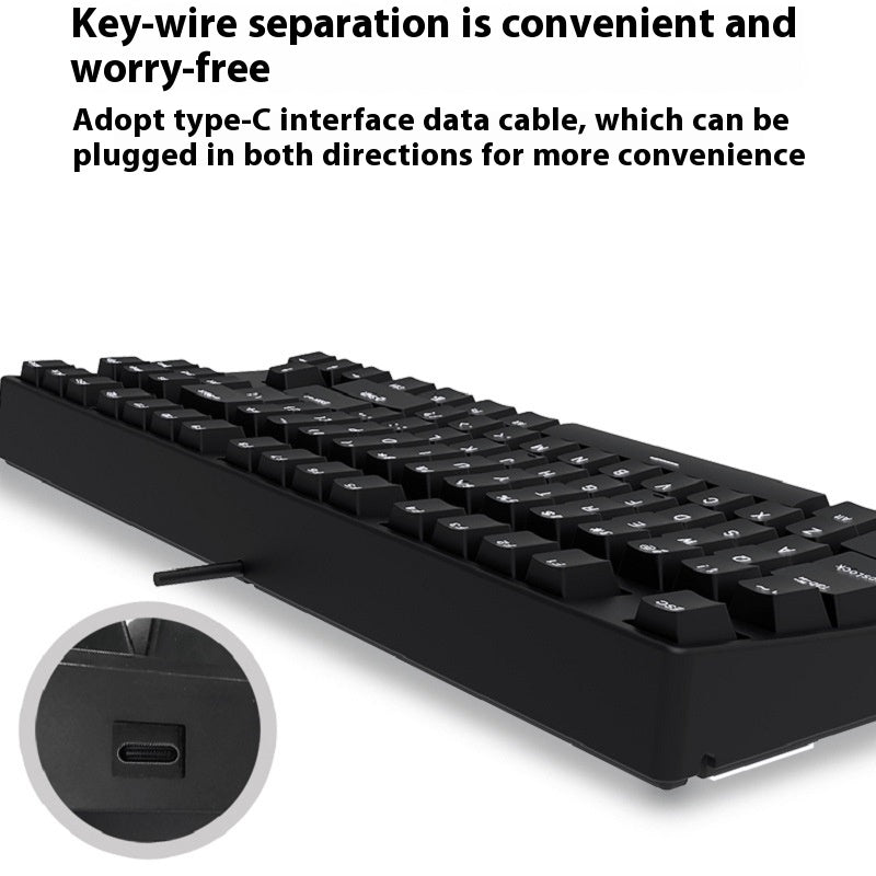 87 Clé filaire prise de jeu deux couleurs clavier mécanique