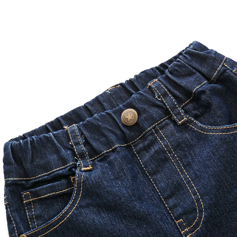 Le printemps et l'automne des garçons Crawler Jeans pantalons occasionnels pour enfants Crawler