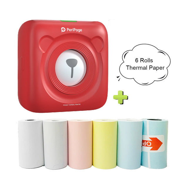 Imprimante thermique sans fil Mini Bliuetooth Sticker papier Imprimante