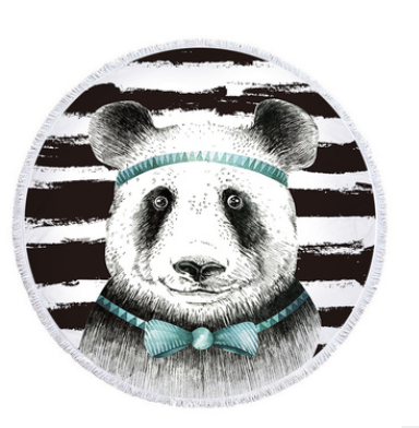 Serviette ronde de plage
