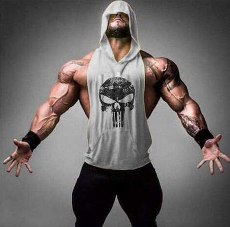 HOODED SKULL BODYBUILDING TOP