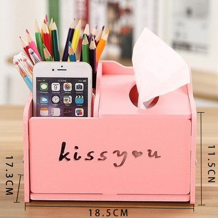 Multi-fonction stylo support créatif étudiant dessin animé enfants bureau petite boîte de stockage