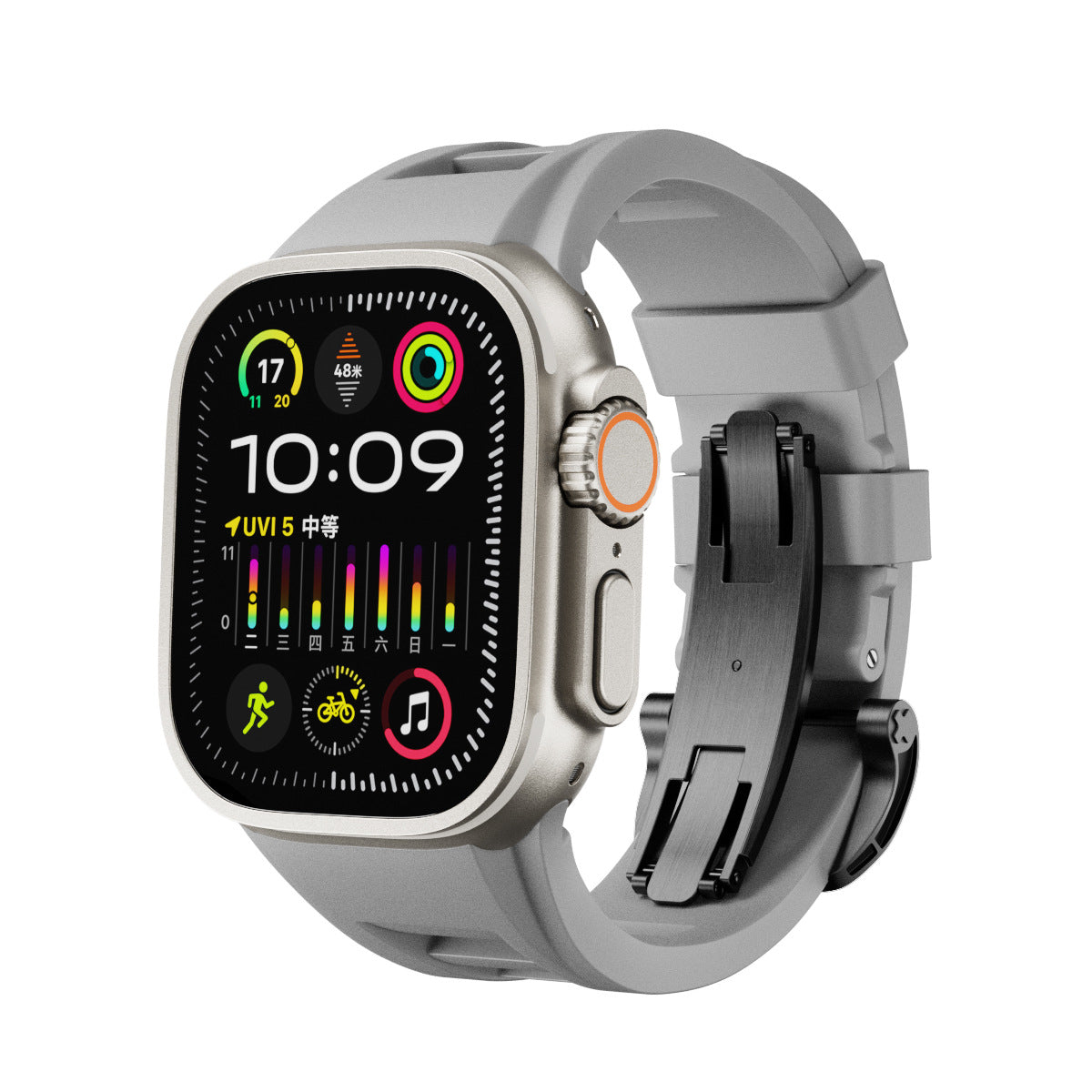 Montre Bracelet en silicone liquide S9 épingle boucle ultra pliante