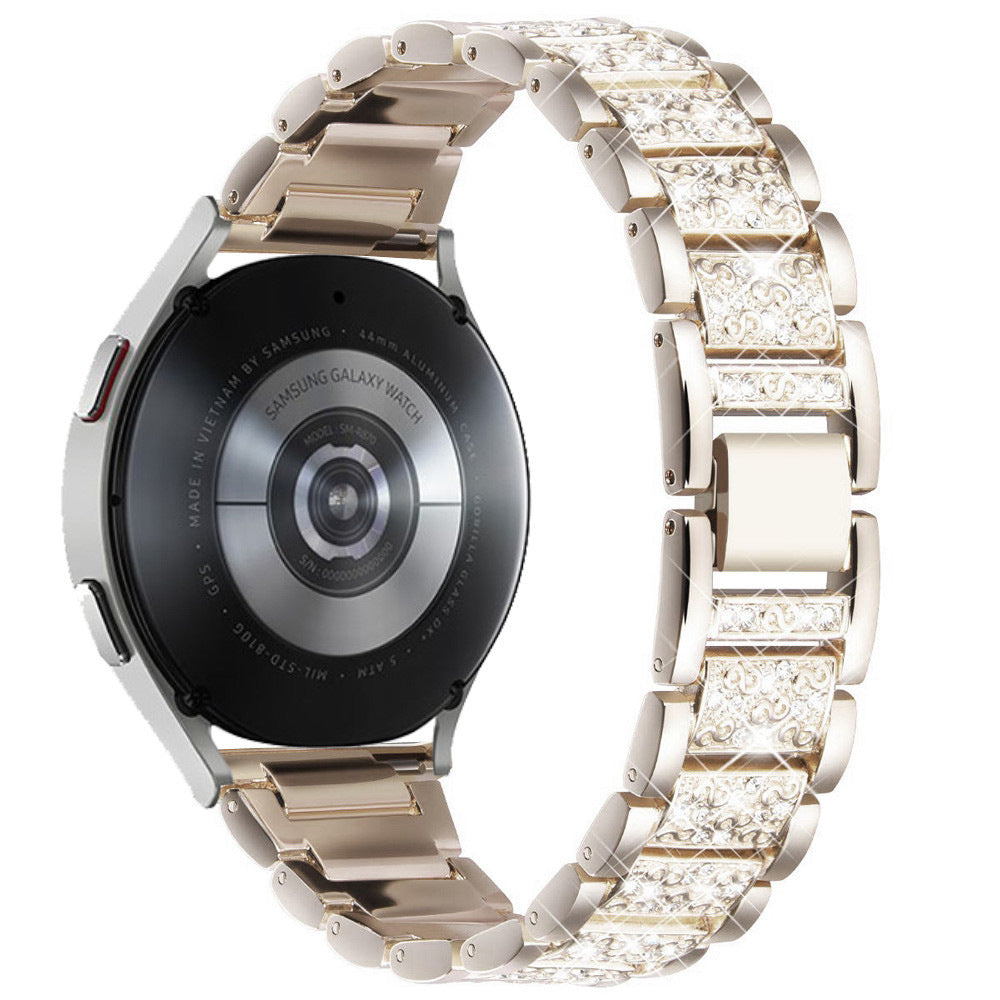Montre trois perles Bracelet chaîne diamant massif