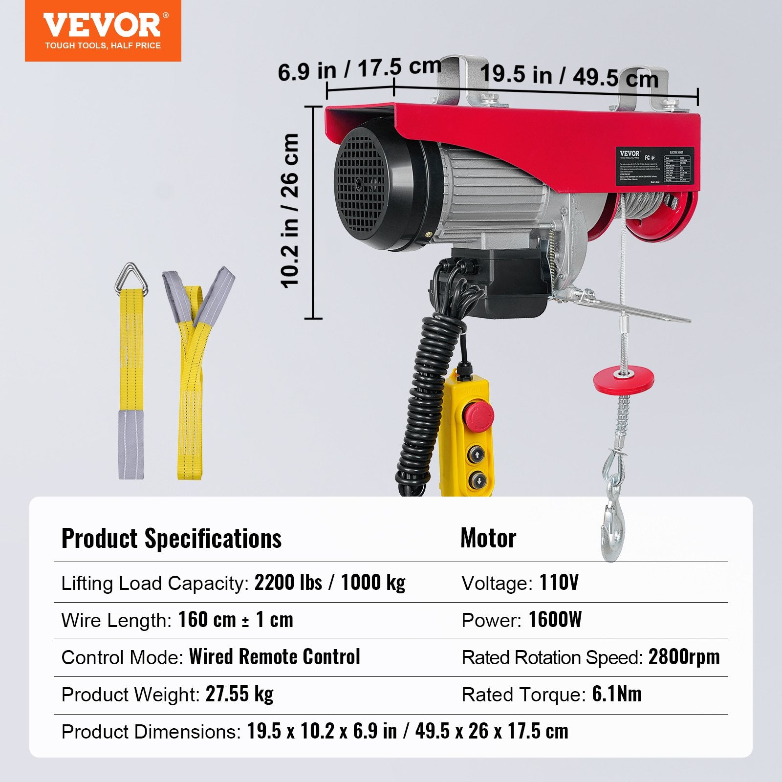 Élévateur de grenier VEVOR 2200 Lb