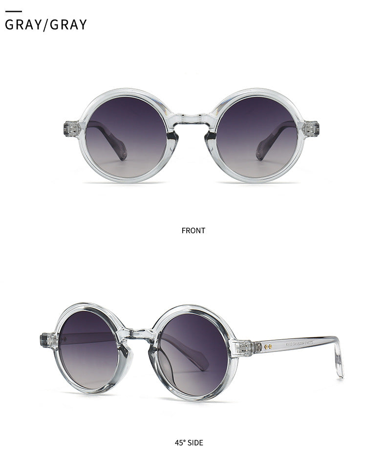 Lunettes de soleil européennes et américaines Retro Artistic Charm Style INS Lunettes de soleil rondes