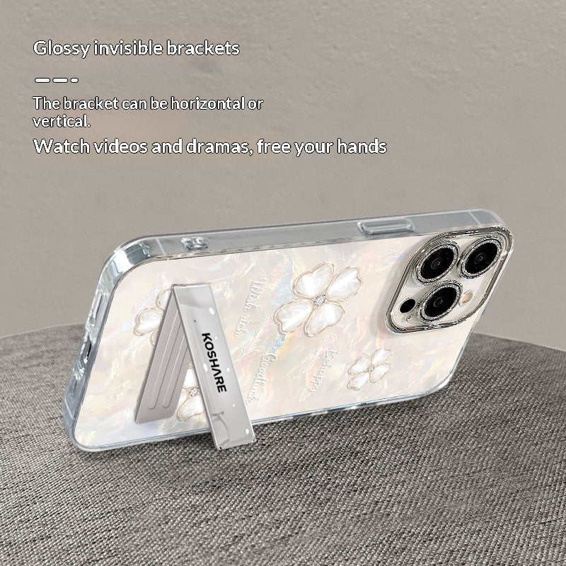 Housse de protection pour téléphone irisé de luxe à quatre bras