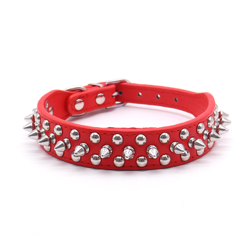 Petit collier de chat de chien noir Spiked pour petits chiens moyens Garçon Homme - pupp réglable