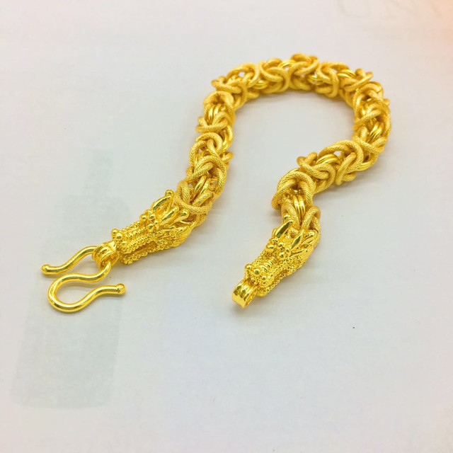 Bracelet en or pour hommes plaqué or bracelet de bijoux de simulation 24K