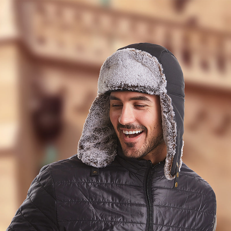 Chapeau de protection du visage Hiver froid et chaud Plus Velvet