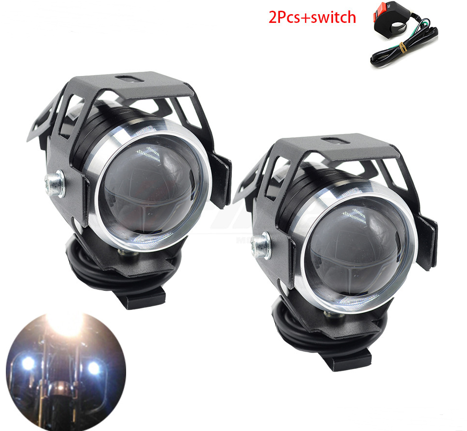 Projecteurs de moto LED étanches Lampe auxiliaire Spotlight High Power U5 12V