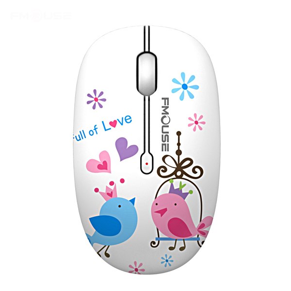 FMOUSE Mouse Mini Souris sans fil 1600DPI Portable Mouse sans fil Ergonomic Wireless Mice Sil