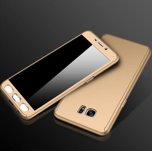 Pour Galaxy J5 Couverture de boîtier 360 J3 J5 J7 Pro J2 J5 J7 Prime Couverture de téléphone 360 PC avec Tem