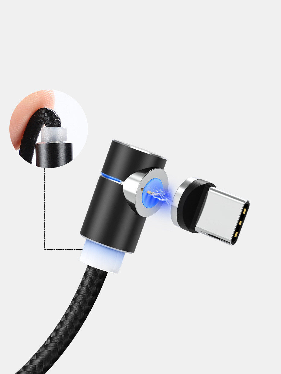 Câble magnétique LED Magnet Chargeur Câble USB & USB Type-C USB C