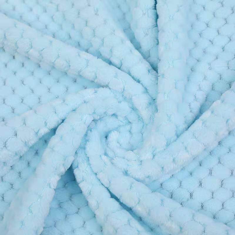 Couverture de couleur pure Mesh Ananas Grille Coral polaire