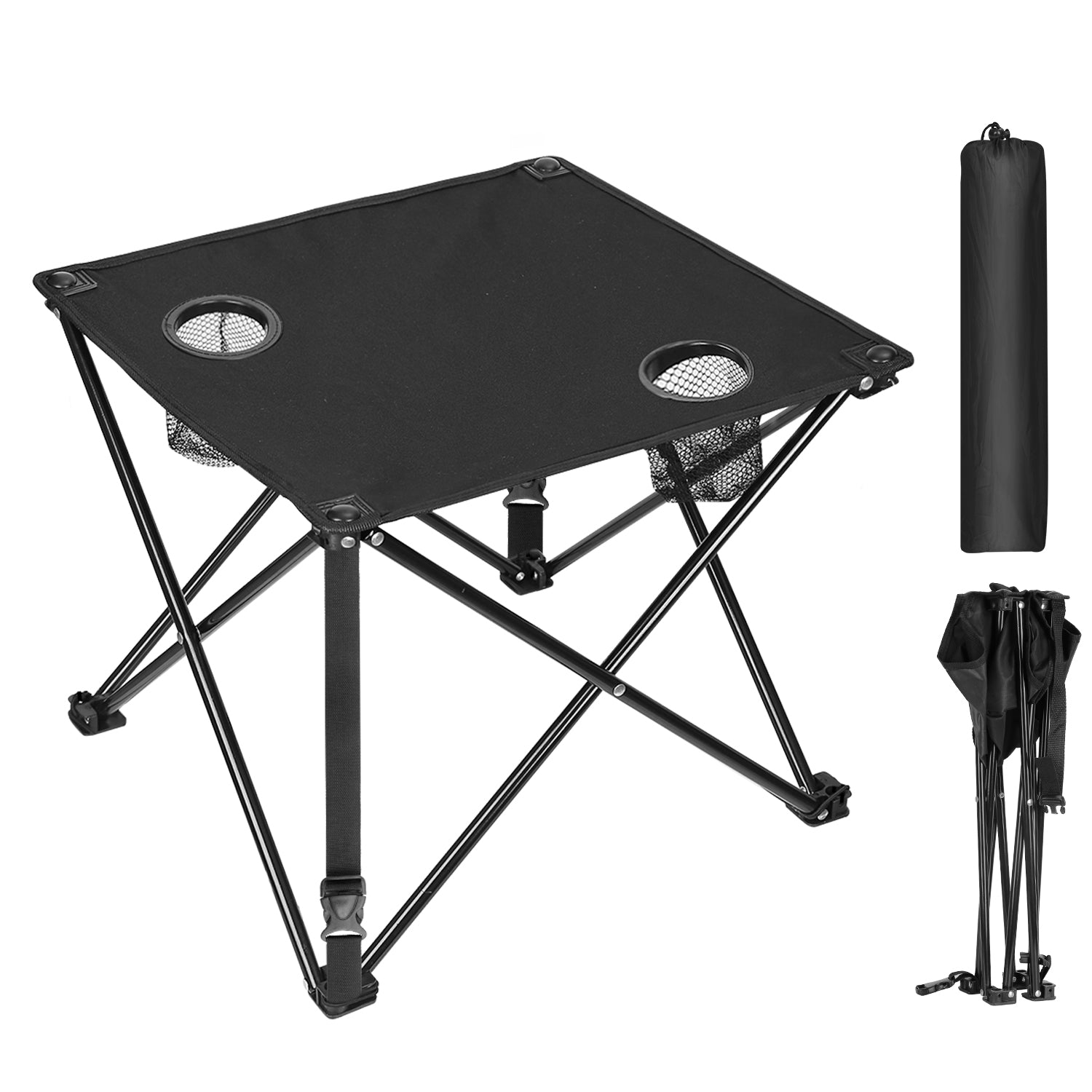 1Pc 2Pc Options Table de camping pliable Table de pique-nique portable Bureau de voyage léger avec