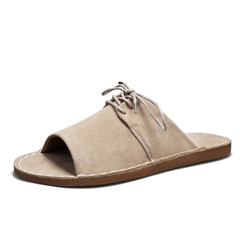 Extra-terrestrial leather sandals in larger sizes