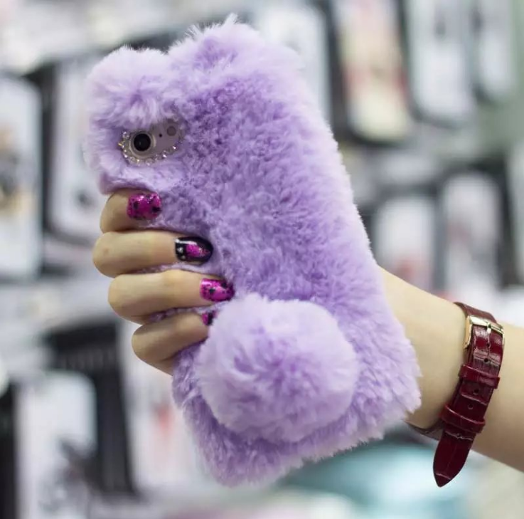 Cas de téléphone en silicone pour lapin de lapin