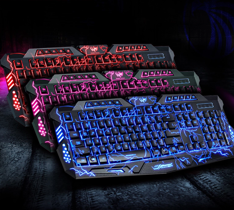 J10 tricolor rétro-éclairage filaire jeu clavier ensemble coloré jeu souris clavier R