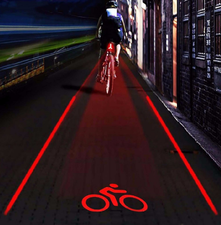 Feu arrière laser à vélo