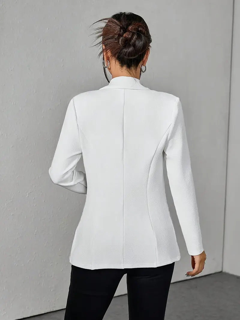 Blazer européen et américain de style de mode de taille-poussoir à simple bouton de couleur solide
