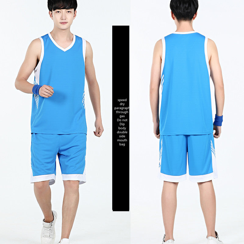 Basketball Sports costumes masculins occasionnels d'été porter sans manches mince vest shorts de course S