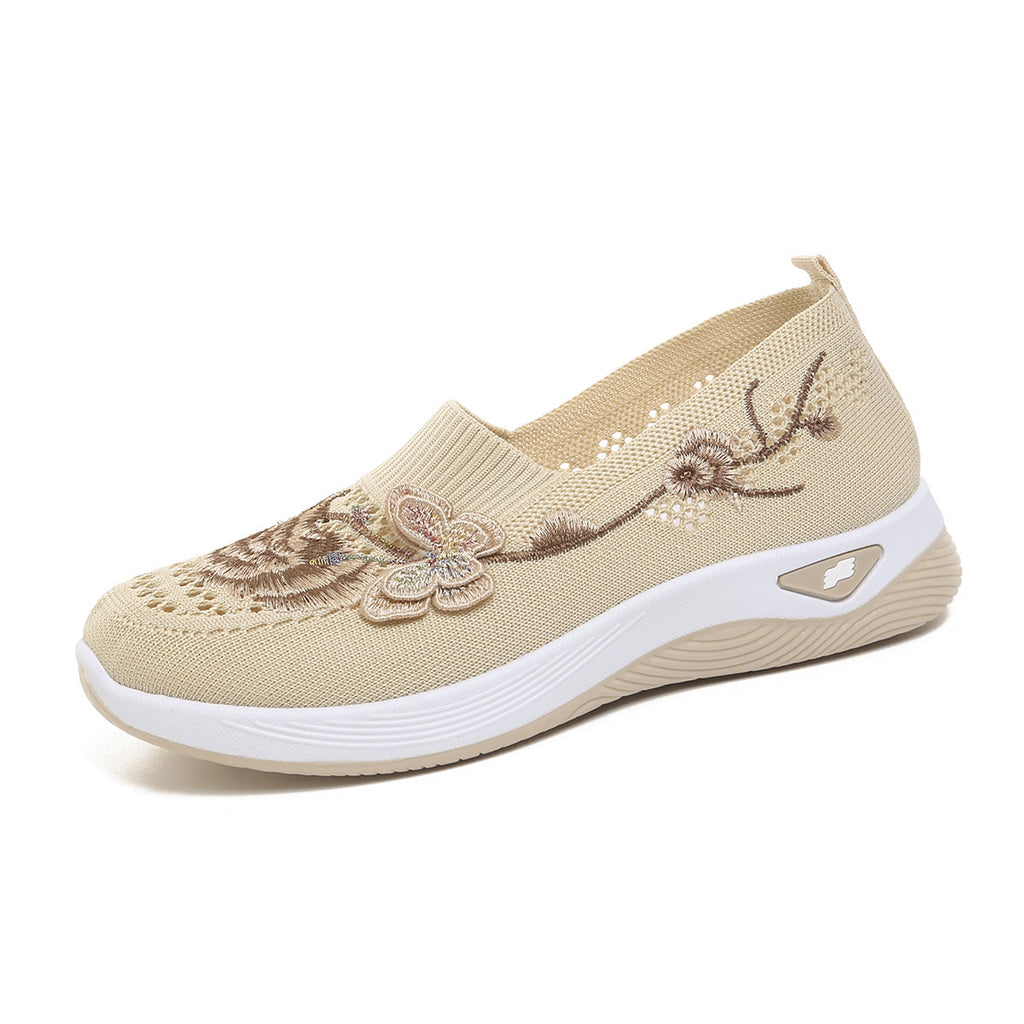 Chaussures de marche brodées Chaussures casuales en mesh
