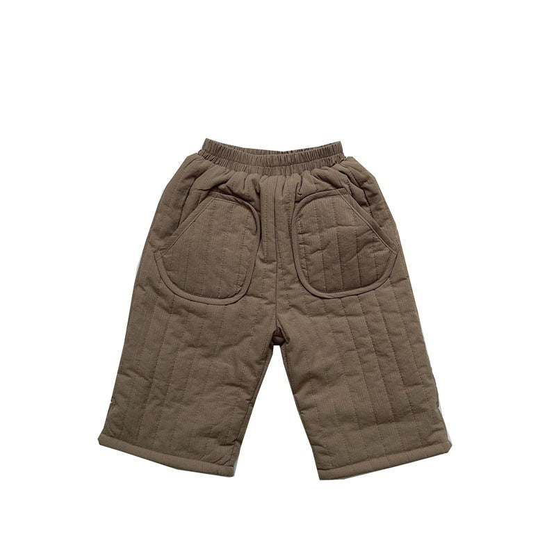 Pantalon léger en coton retro pour enfants à la jambe droite
