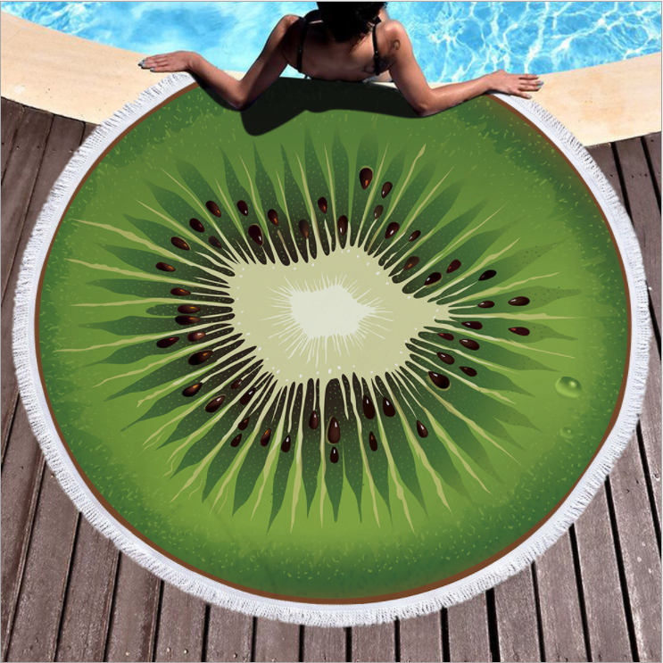 Tapis de plage rond de fruits