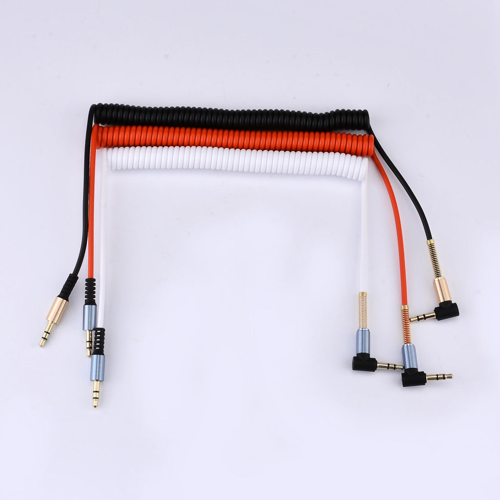 Câble audio 3.5mm de ressort d'Elbow