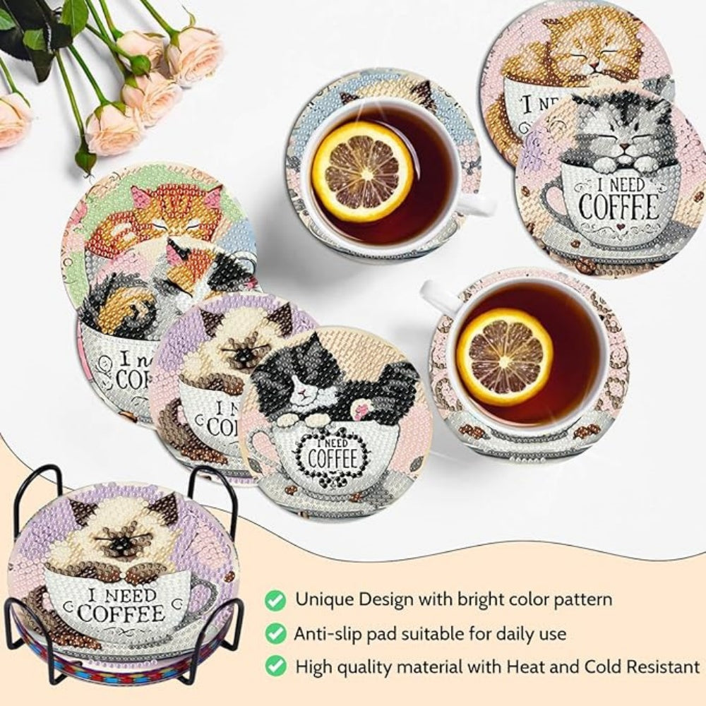 Diamant Art Dessin Coaster avec support