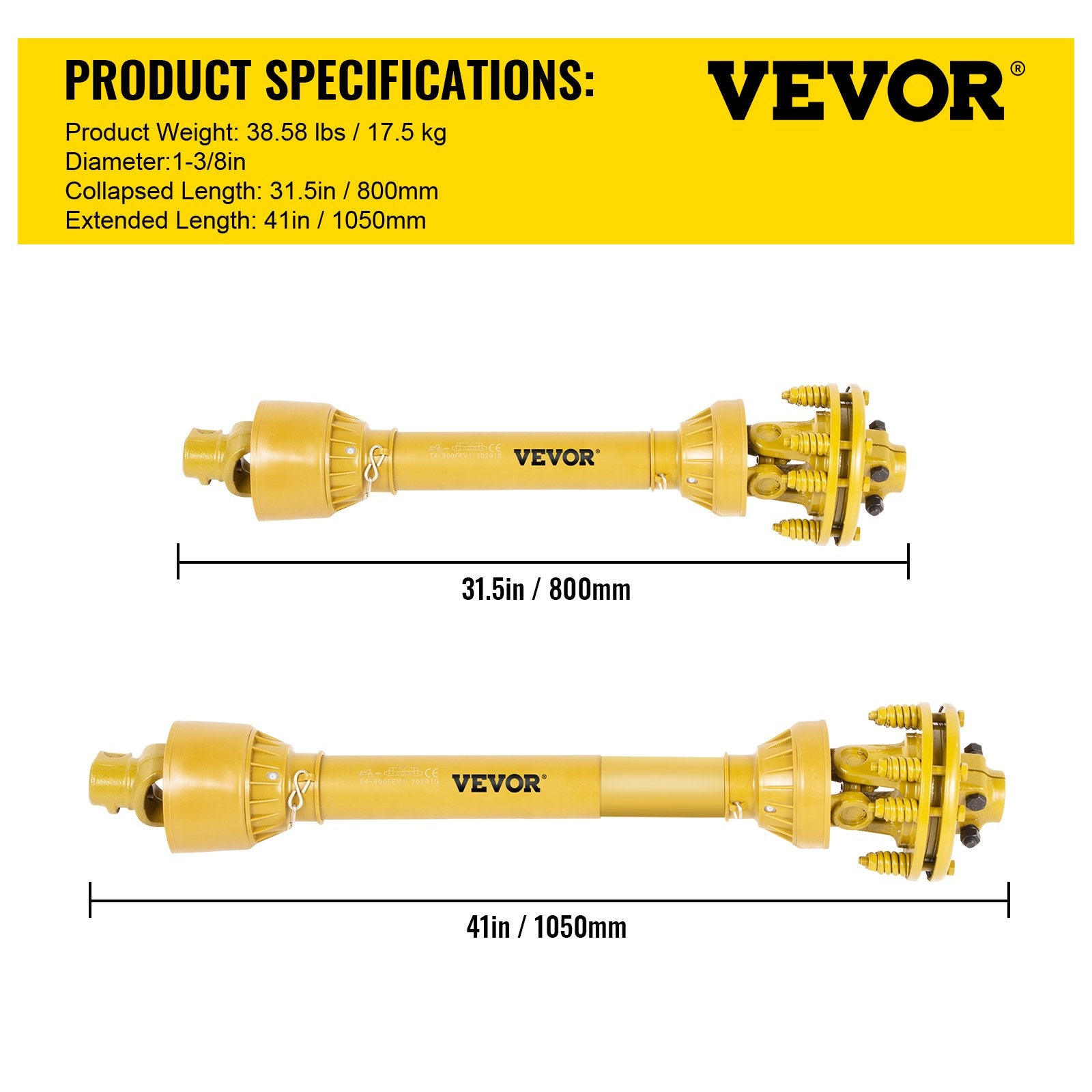 Arbre VEVOR PTO