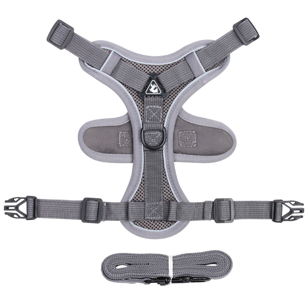 Grande Harnais Cat et jeu de laisse Escape Proof Mesh Vest réglable avec bandes réfléchissantes